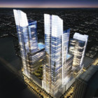 A renderig of the original vision for "The Edison" towers.